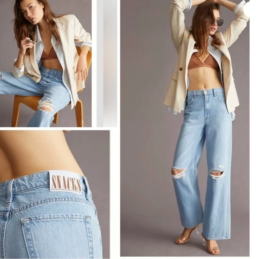 MOTHER SNACKS! Fun Dip Puddle Jean High Waisted Denim  Color: Lost of Nibbles